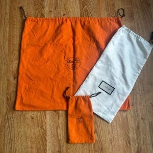 Orange and White Dust Bags Set